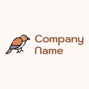 Outlined Sparrow logo on a Seashell background - Animali & Cuccioli