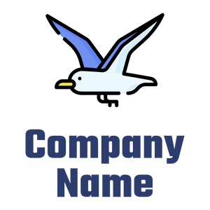 Seagull logo on a White background - Abstrait