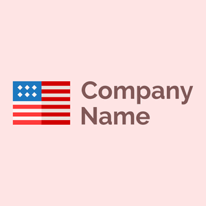 Red United states of america on a Misty Rose background - Abstrait