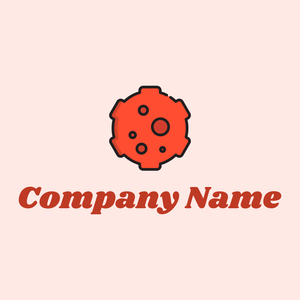 Meteorite logo on a Misty Rose background - Abstrait