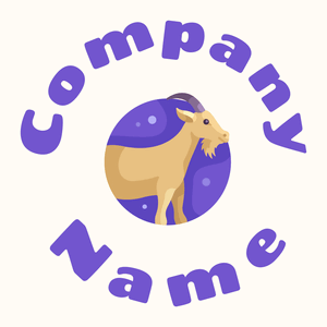Goat logo on a Floral White background - Dieren/huisdieren