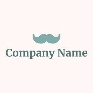Moustache logo on a Seashell background - Fashion & Beauty