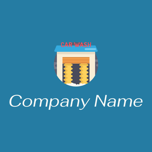 Car wash logo on a blue background - Automóveis & Veículos