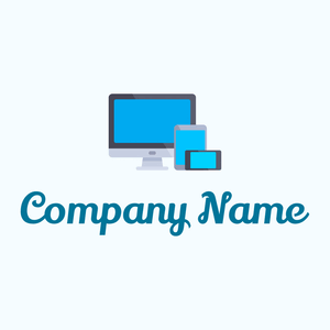 Responsive logo on a Alice Blue background - Tecnologia