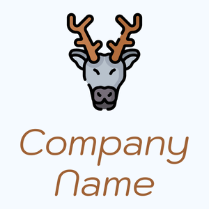 Caribou face logo on a Blue background - Tiere & Haustiere