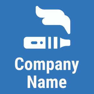 Electronic cigarette logo on a Curious Blue background - Vendita al dettaglio