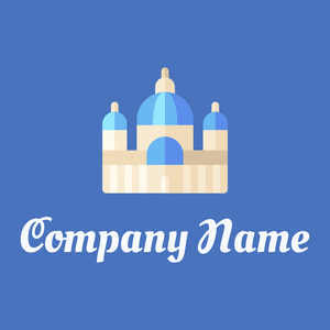 Basilica on a Steel Blue background - Domaine de l'architechture