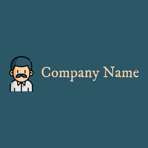 Father logo on a Blumine background - Abstracto