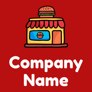 Restaurant logo on a Red background - Nourriture & Boisson