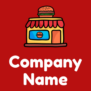 Restaurant logo on a Red background - Comida & Bebida
