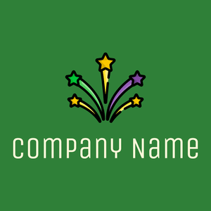 Fireworks logo on a Japanese Laurel background - Entretenimento & Artes