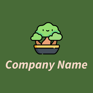 Bonsai logo on a Green House background - Medio ambiente & Ecología