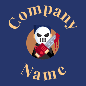 Serial killer logo on a Resolution Blue background - Entertainment & Kunst