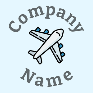 Airplane on a Alice Blue background - Industrial