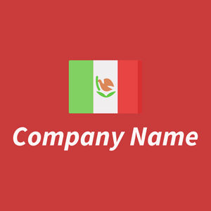 Mexico logo on a Mahogany background - Abstrato