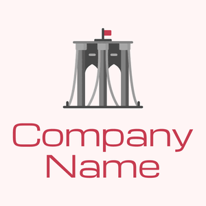 Illustration Brooklyn bridge on a Snow background - Architectuur
