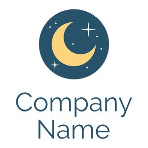Half moon logo on a White background - Abstrato