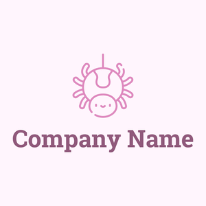 Spider logo on a Lavender Blush background - Animais e Pets