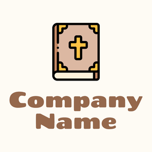 Holy bible logo on a Floral White background - Religion