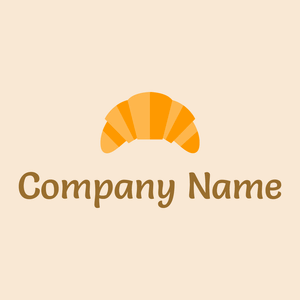 Croissant logo on a Antique White background - Cibo & Bevande