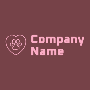 Dog logo on a Tosca background - Animais e Pets