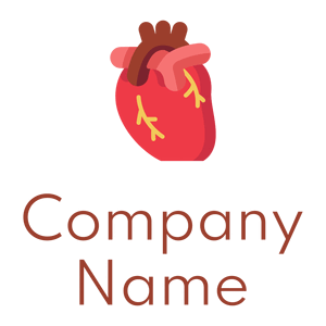 realistic Heart logo on a White background - Enfant & Garderie