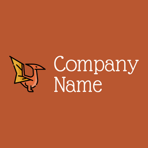 Pterodactyl logo on a Fiery Orange background - Animaux & Animaux de compagnie