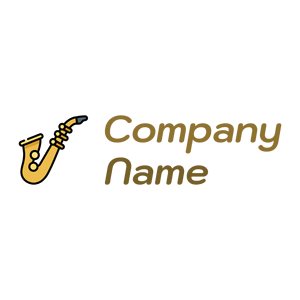 Outlined Saxophone logo on a White background - Divertissement & Arts