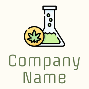 Flask logo on a Floral White background - Medical & Farmacia