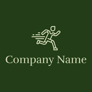 Runner logo on a Myrtle background - Domaine sportif