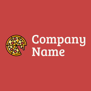 Pizza logo on a Grenadier background - Comida & Bebida