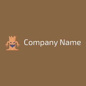 Monster logo on a Dark Wood background - Abstrato
