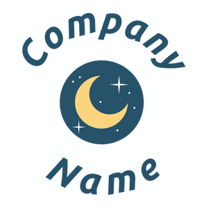 Half moon logo on a White background - Abstrato
