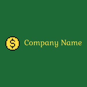 Dollar logo on a Camarone background - Empresa & Consultantes