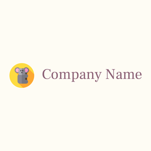 Koala logo on a Floral White background - Animaux & Animaux de compagnie