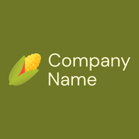 Corn logo on a Olivetone background - Landbouw