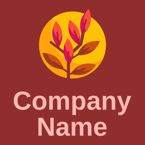 Amber Leaf on a Guardsman Red background - Paysager