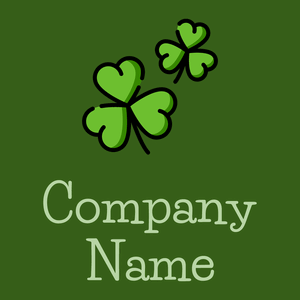 Clovers logo on a Verdun Green background - Abstracto