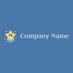 Famous logo on a Steel Blue background - Abstrato