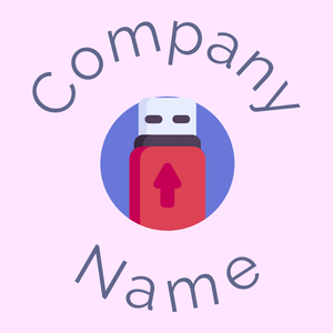Flash drive logo on a Lavender Blush background - Ordinateur