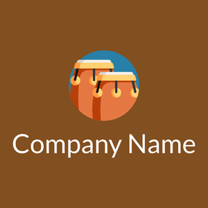 two Congas logo on a brown background - Caridade & Empresas Sem Fins Lucrativos