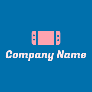 Nintendo logo on a Cerulean background - Abstrato