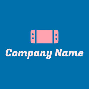 Nintendo logo on a Cerulean background - Abstrait