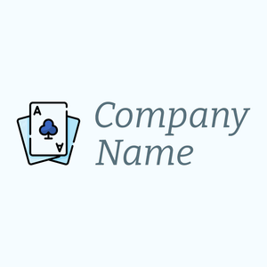 Playing cards logo on a Blue background - Games & Recreation