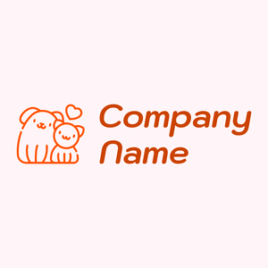 Dog logo on a Lavender Blush background - Animais e Pets
