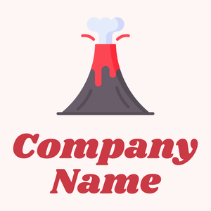 Big Volcano logo on a Snow background - Abstracto
