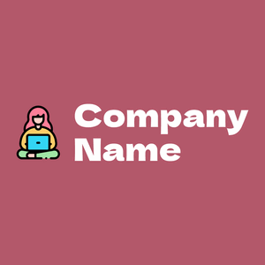 Digital nomad logo on a Blush background - Zakelijk & Consulting
