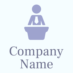 Speaker at a Conference logo on a Azure background - Política