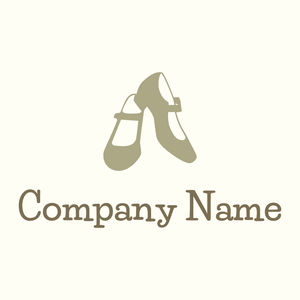 Female flamenco dancer shoes logo on a Ivory background - Spelletjes & Recreatie