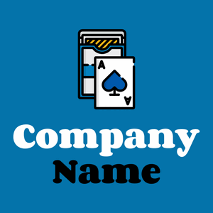 Ace of spades on a Cerulean background
